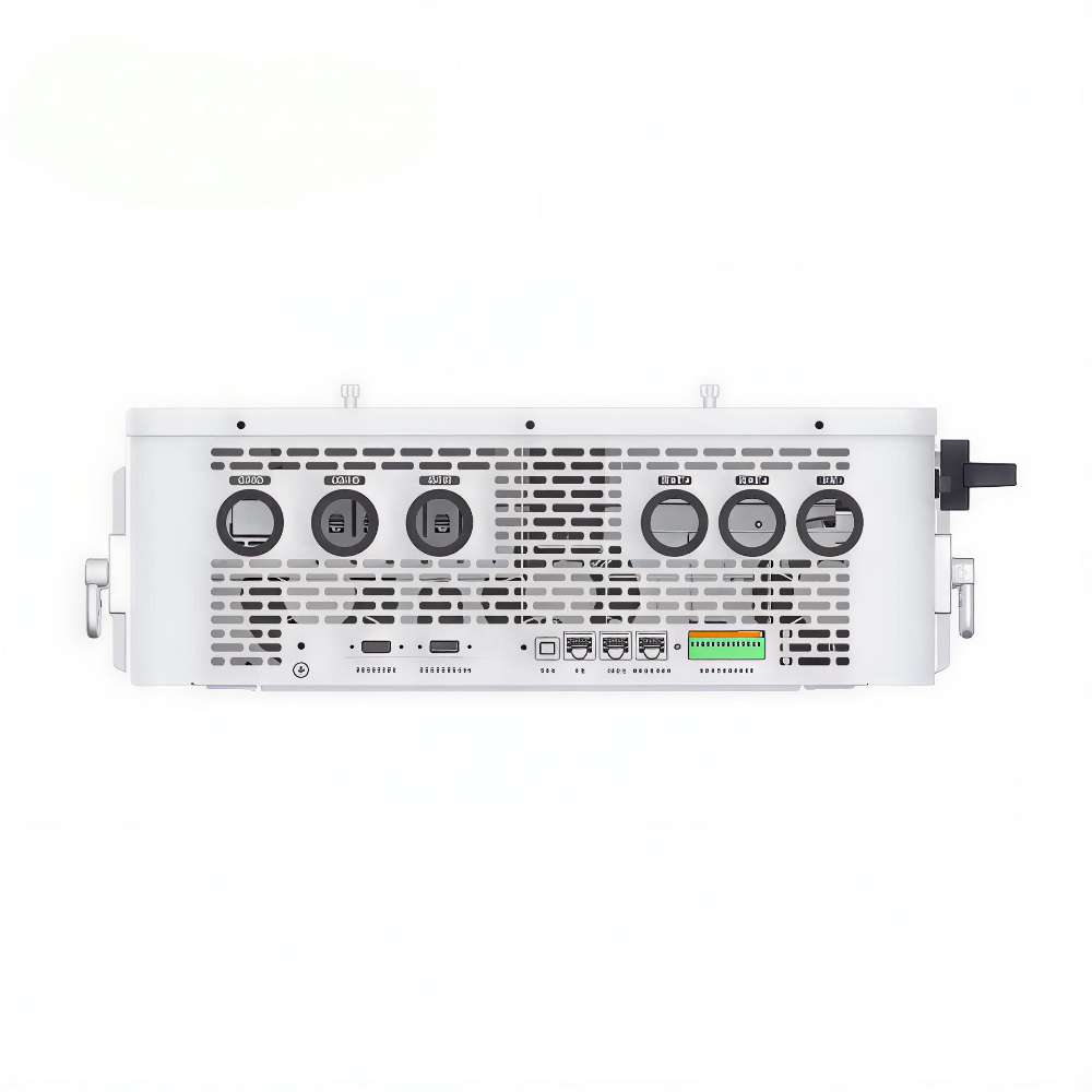 Bottom panel of an SRNE 10KW 48V Split Phase Off-Grid Solar Inverter/Charger-ABP48100U200-H