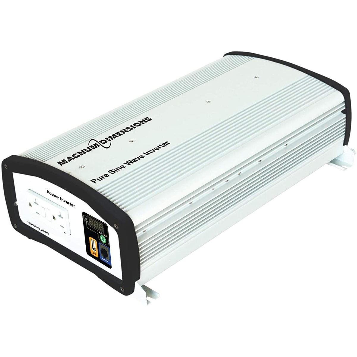 Magnum Energy 2000 Watt, 24 Volt Pure Sine Inverter, 120 VAC, UL458, 5-20 (GFCI) Outlet w/5 VDC, 2.1 Amp USB-1