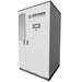 Clean product rendering displays the Discover Energy 209kWh LiFePO4 Outdoor C&I Energy Storage Cabinet-AES-210HV as a gray cabinet with a front control panel