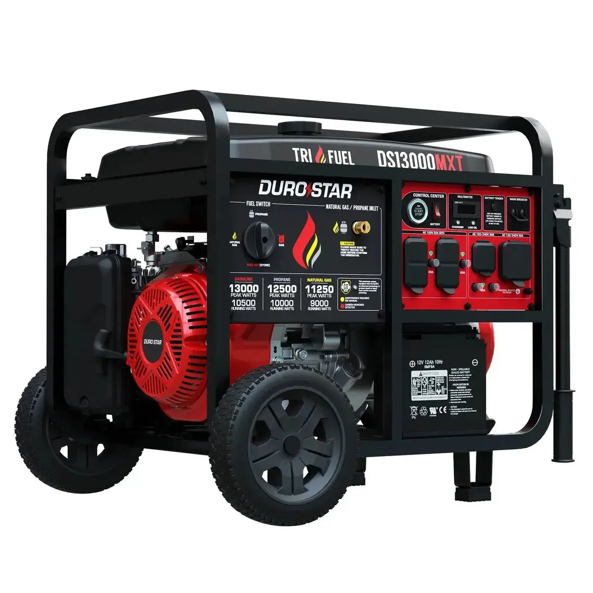 DuroStar DS13000MXT 13,000 Watt Tri Fuel Portable Generator w/ CO Alert-1