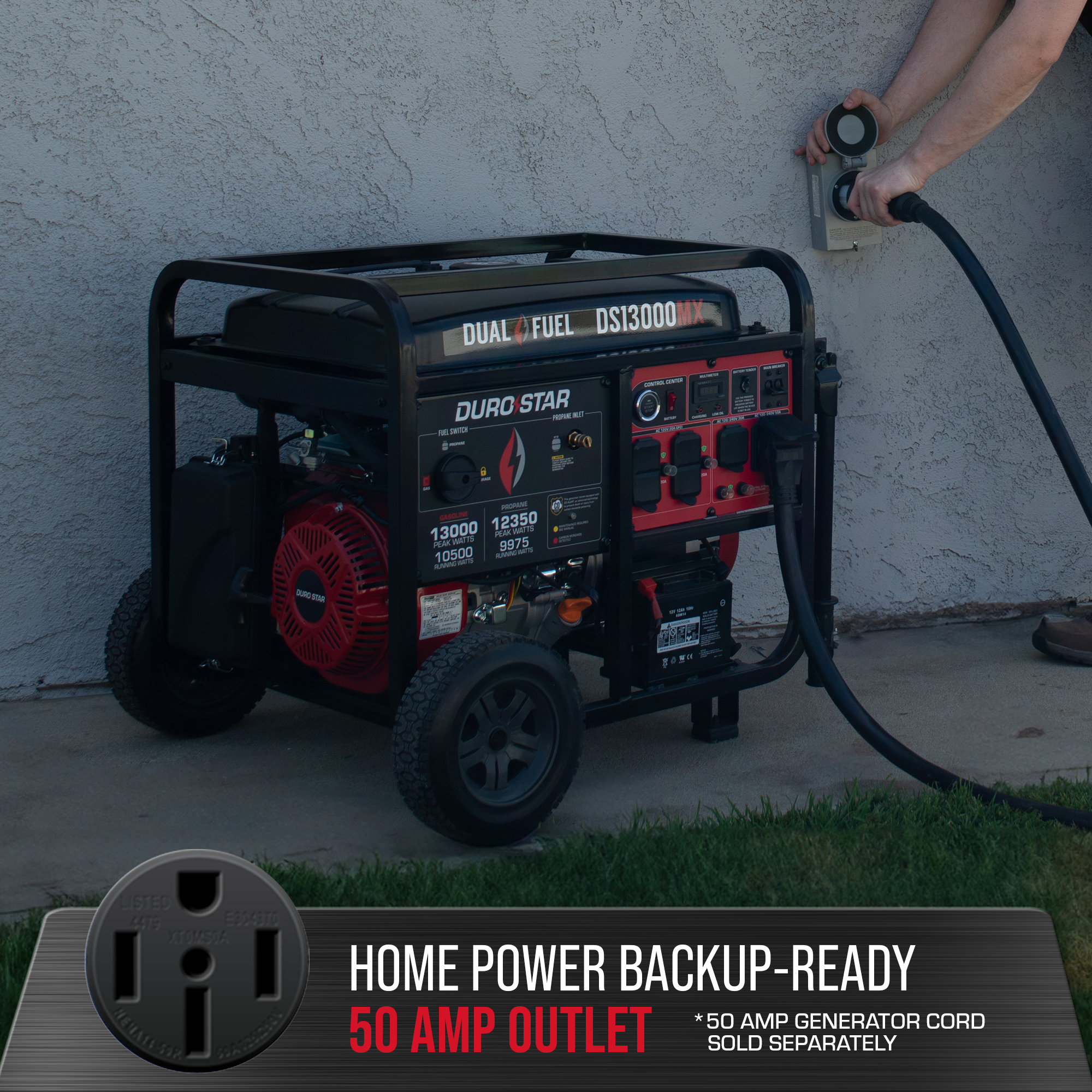 DuroStar DS13000MX dual fuel generator