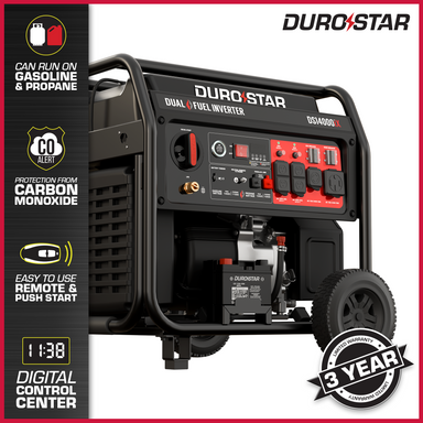 DuroStar DS14000iX dual fuel inverter generator