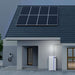 Deye ESS BOS-G40 40kWh Small-Scale C&I Energy Storage Solution is shown installed beside a modern house with rooftop solar panels for storing solar energy