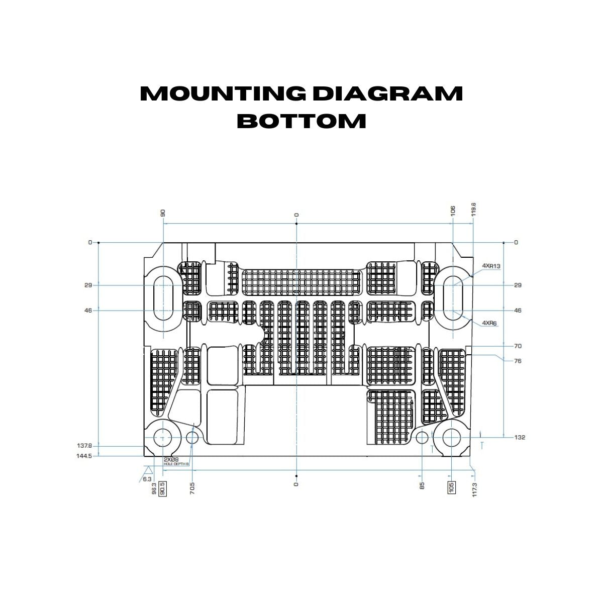 The Bottom Mounting Diagram of DuroMax XP18HP