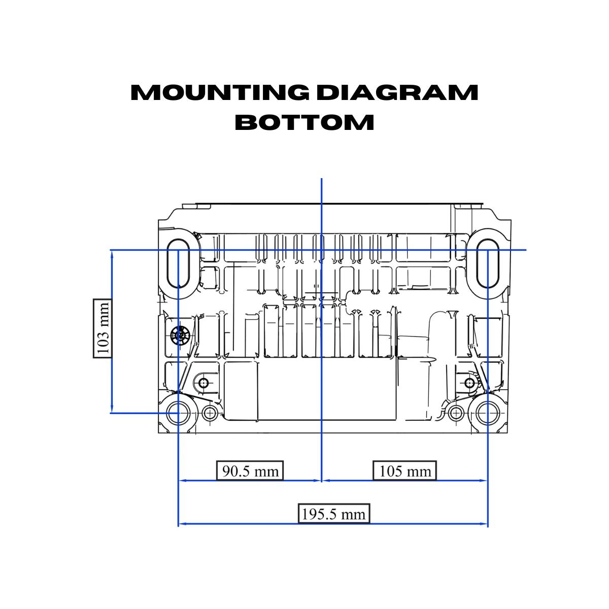 The Bottom Mounting Diagram of DuroMax XP20HPE