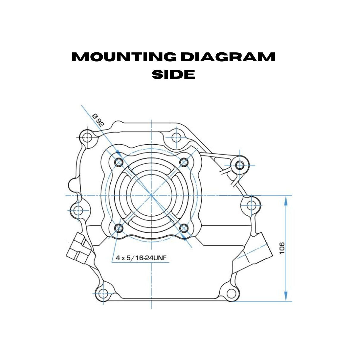 The Side Mounting Diagram of DuroMax XP7HP