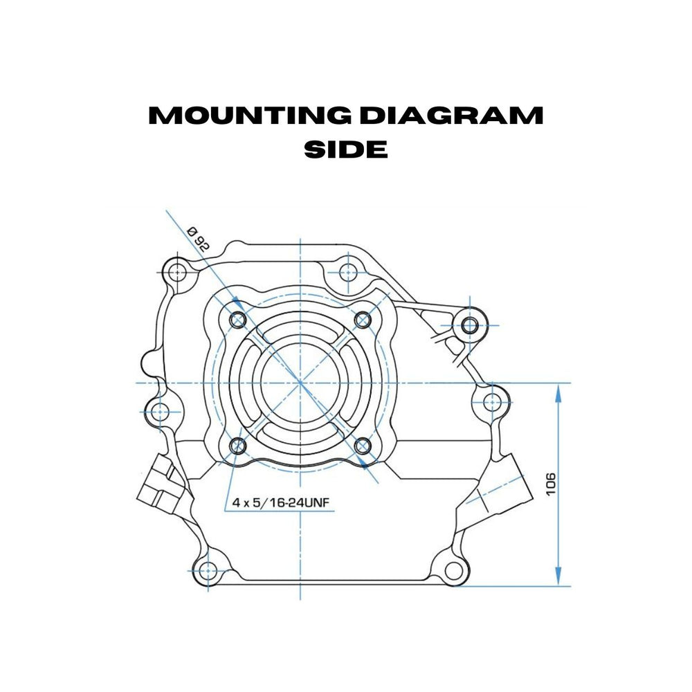 The Side Mounting Diagram of DuroMax XP7HPE