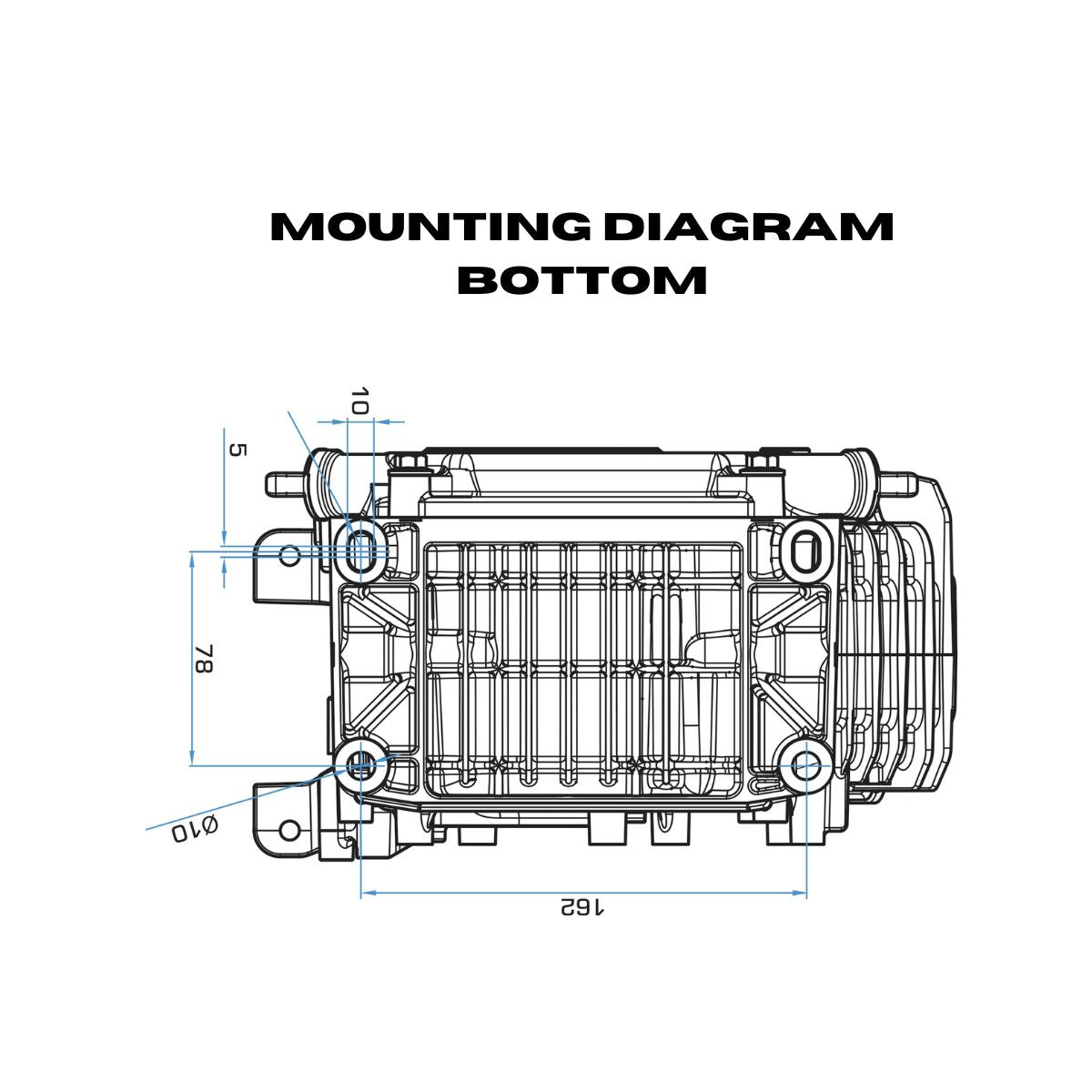 The Bottom Mounting Diagram of DuroMax XP7HPX