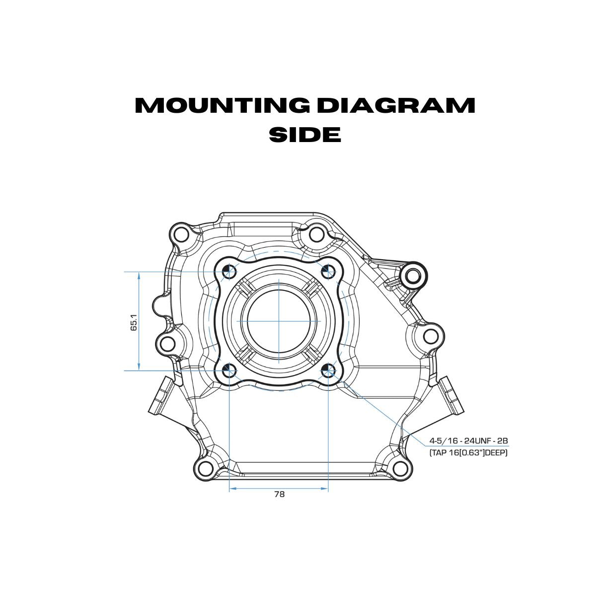 The Side Mounting Diagram of DuroMax XP7HPX