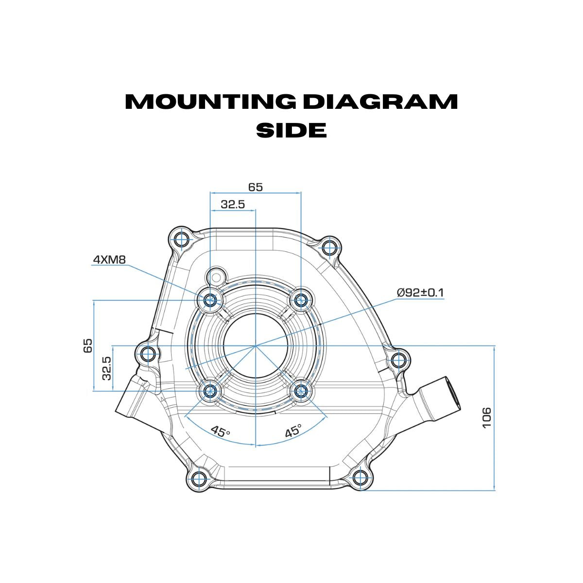 The Side Mounting Diagram of DuroMax XP9HP