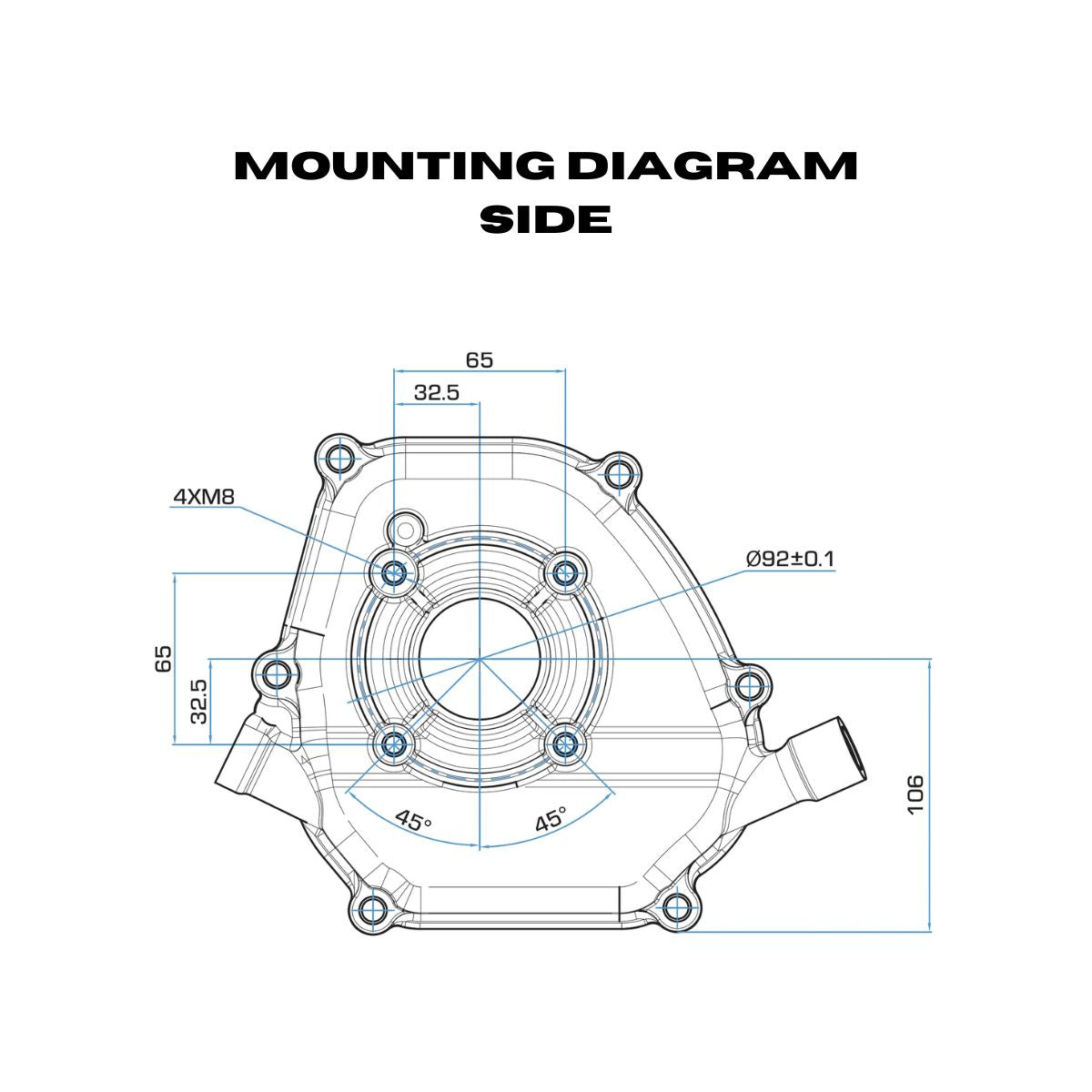 The Side Mounting Diagram of DuroMax XP9HPE