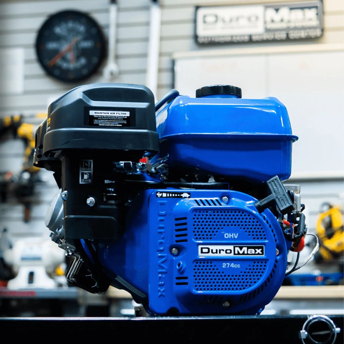 DuroMax XP9HPE 274cc 25mm Shaft Recoil/Electric Start Gasoline Engine ...