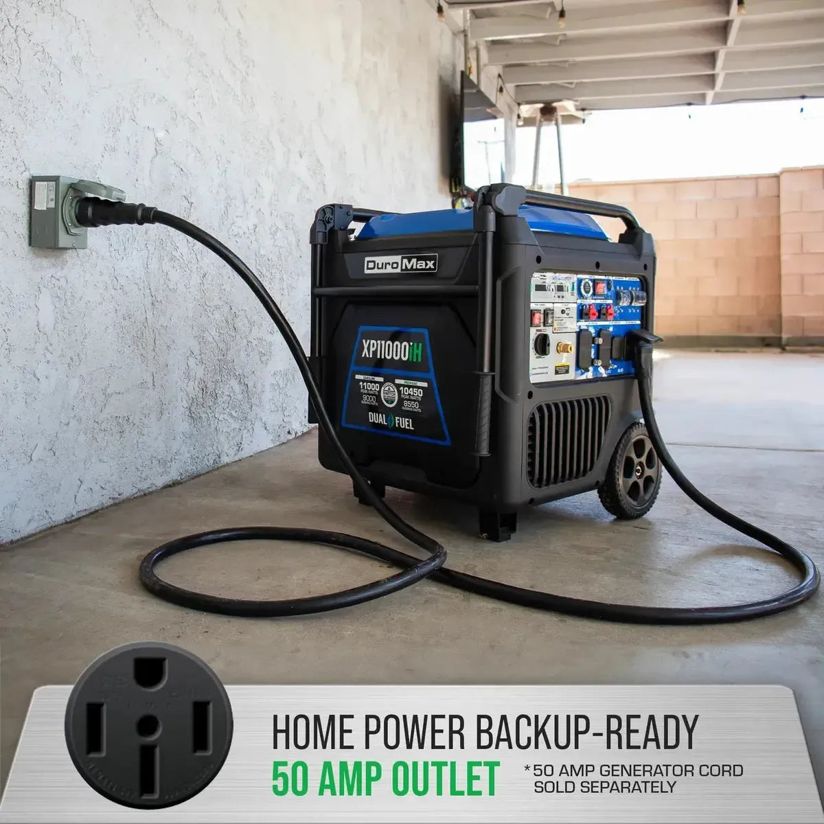 DuroMax XP11000iH Watt Portable Dual Fuel Inverter Generator-6