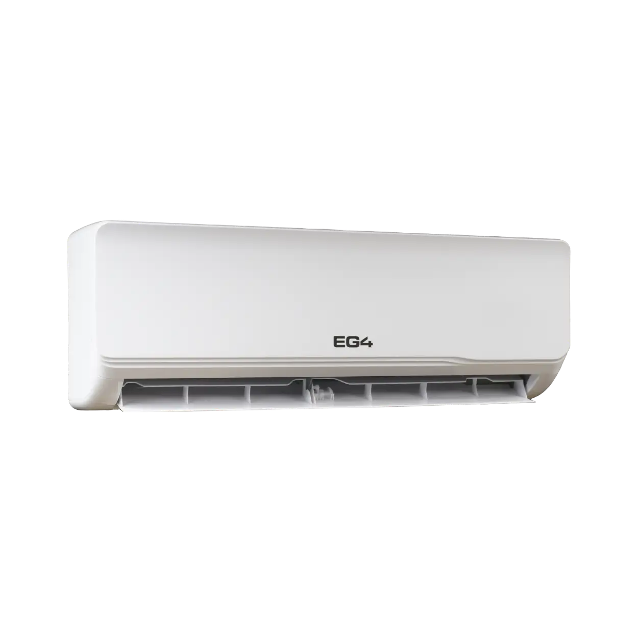 A white wall-mounted indoor air conditioner split unit with the EG4 logo printed on the front, shown against a solid white background.