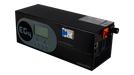 a top side view of chargverter displaying ethernet ports and positive and negative terminals