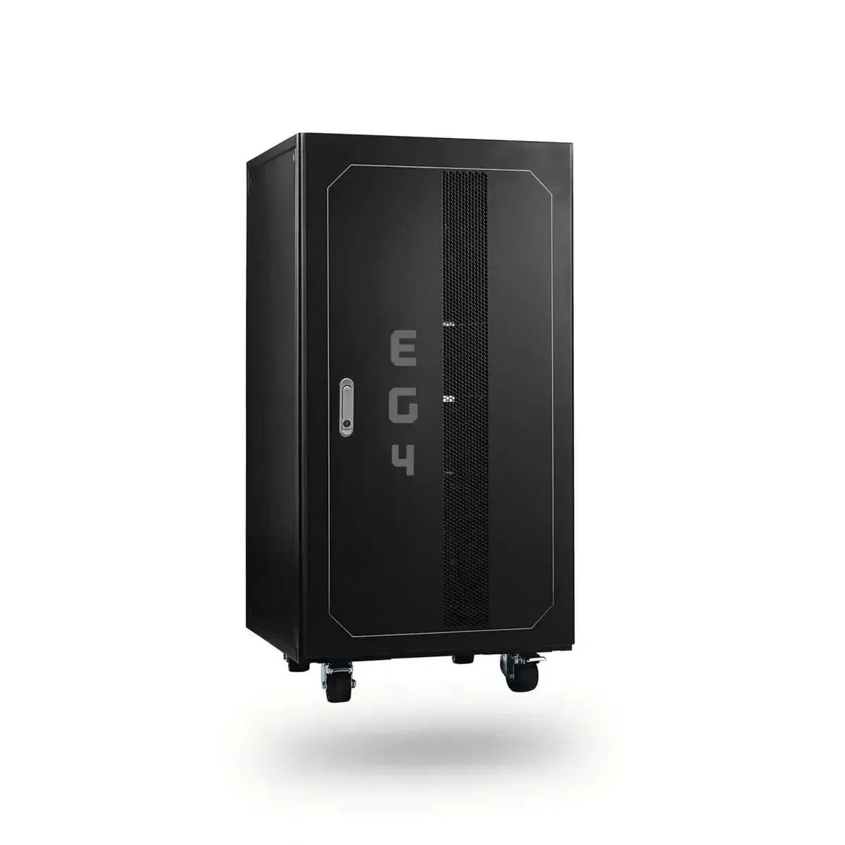 EG4 Pre-Assembled EG4 Enclosed Battery Rack | 6 Slot | Wheels Included | Bus Bar Covers | Welded (Grey)-3