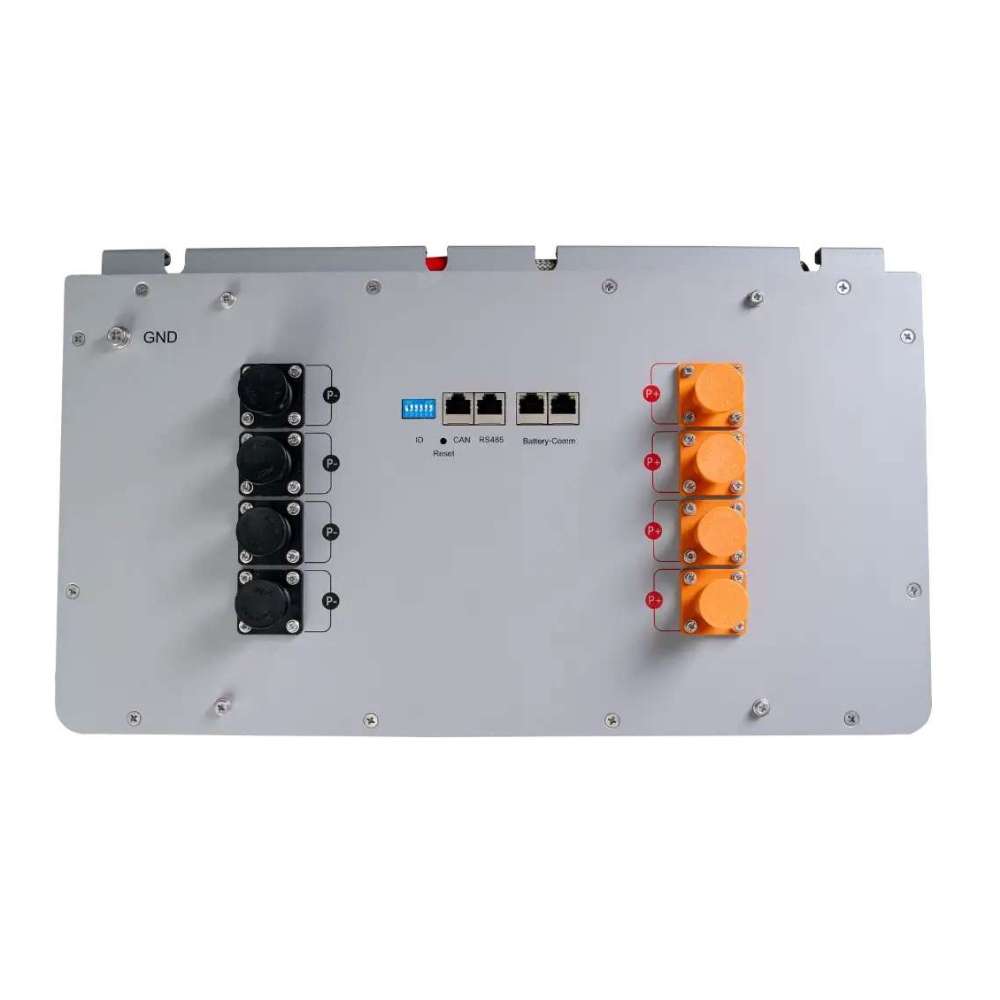 EG4 WallMount Indoor All Weather Lithium Battery 48V 280AH - EG4LIFPOW4WM-48V280A top view displays its neatly arranged ports, connectors, and communication interfaces