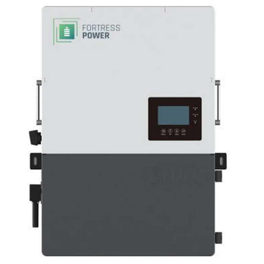 Fortress Power Envy 8kW Solar Hybrid Inverter-ENVYTRUE8 is a wall-mounted white and gray unit with a small digital display