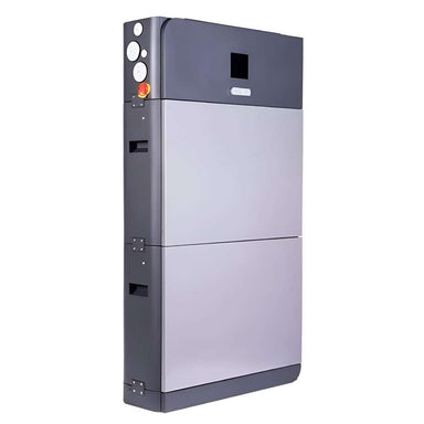 Fortress Power eForce 19.2kW Lithium Battery-EFORCE19.2 is shown as a tall gray and black wall-mounted battery unit