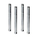 Four tall stainless-steel pump bodies stand upright, representing the Grundfos 10 SQ07-200 SQ Series Solar Submersible Pump | 10 GPM | 3/4 HP | 200 Ft | 240 VAC