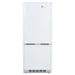 Front angle of SunStar ST-10RF-W 10 cu.ft. DC/AC Refrigerator - White, highlighting its smooth white doors and compact, upright shape