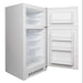 Front-facing view of SunStar ST-16RF-W 16 cu.ft. DC/AC Refrigerator - White showing its clean white exterior and top-freezer layout