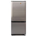 Front of the SunStar ST-10RF-SS 10 cu.ft. DC/AC Refrigerator - Stainless Steel shows a tall stainless steel body with a top fridge door and bottom freezer door