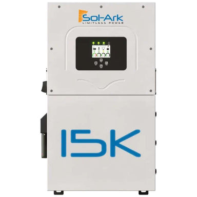 Front view of the 15K unit shows the Sol-Ark 15kW Hybrid Inverter System with EMP Hardening Kit-SA-15K-EMPKIT