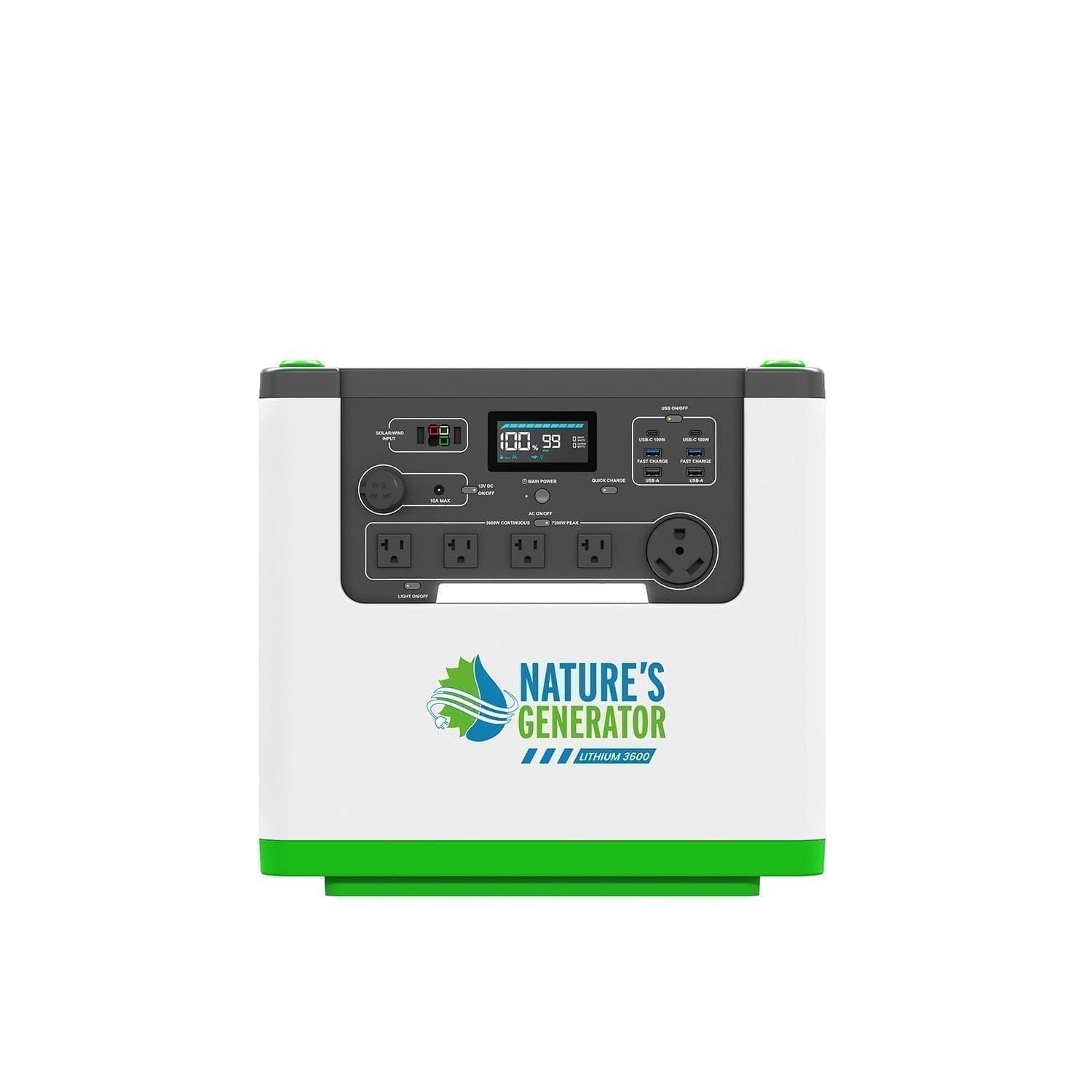 Nature's Generator Lithium 3600 Solar and Wind Generator