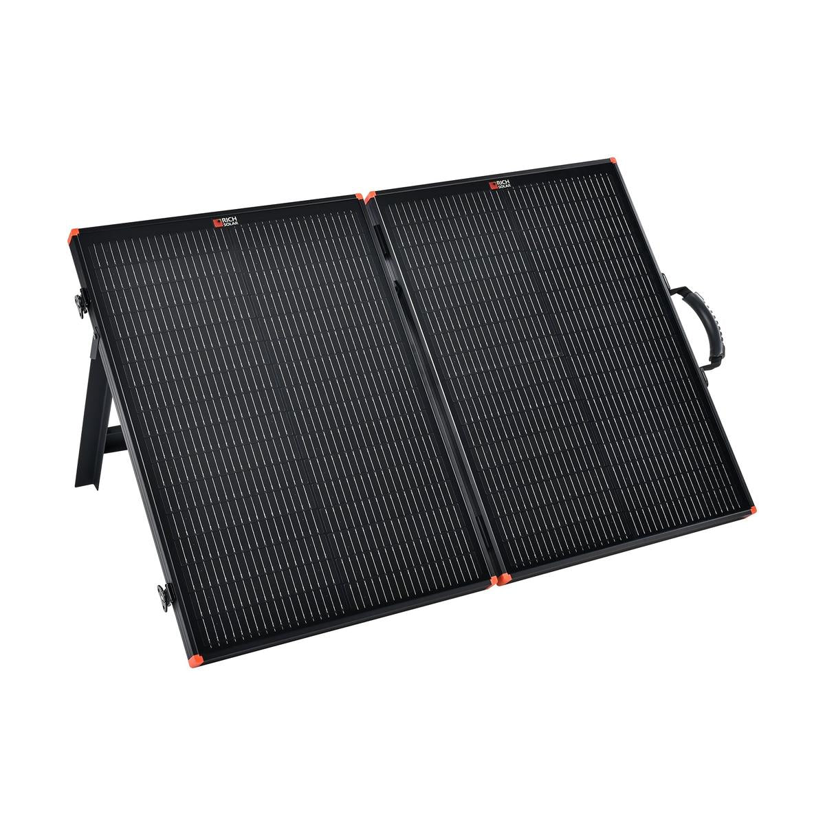 MEGA 100 Portable Briefcase Solar Panel | 100 Watt Portable Solar Panel | Premier 12V Portable Solar Panel for Generators, Power Stations, Vans | High Efficiency BACKORDER-2