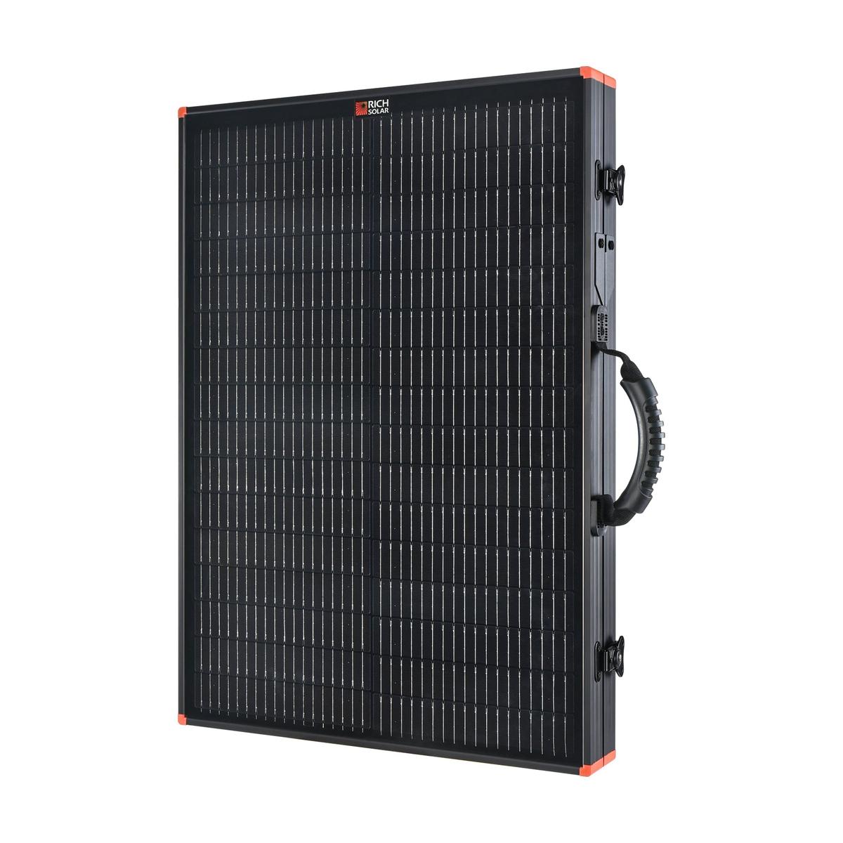 MEGA 100 Portable Briefcase Solar Panel | 100 Watt Portable Solar Panel | Premier 12V Portable Solar Panel for Generators, Power Stations, Vans | High Efficiency BACKORDER-1