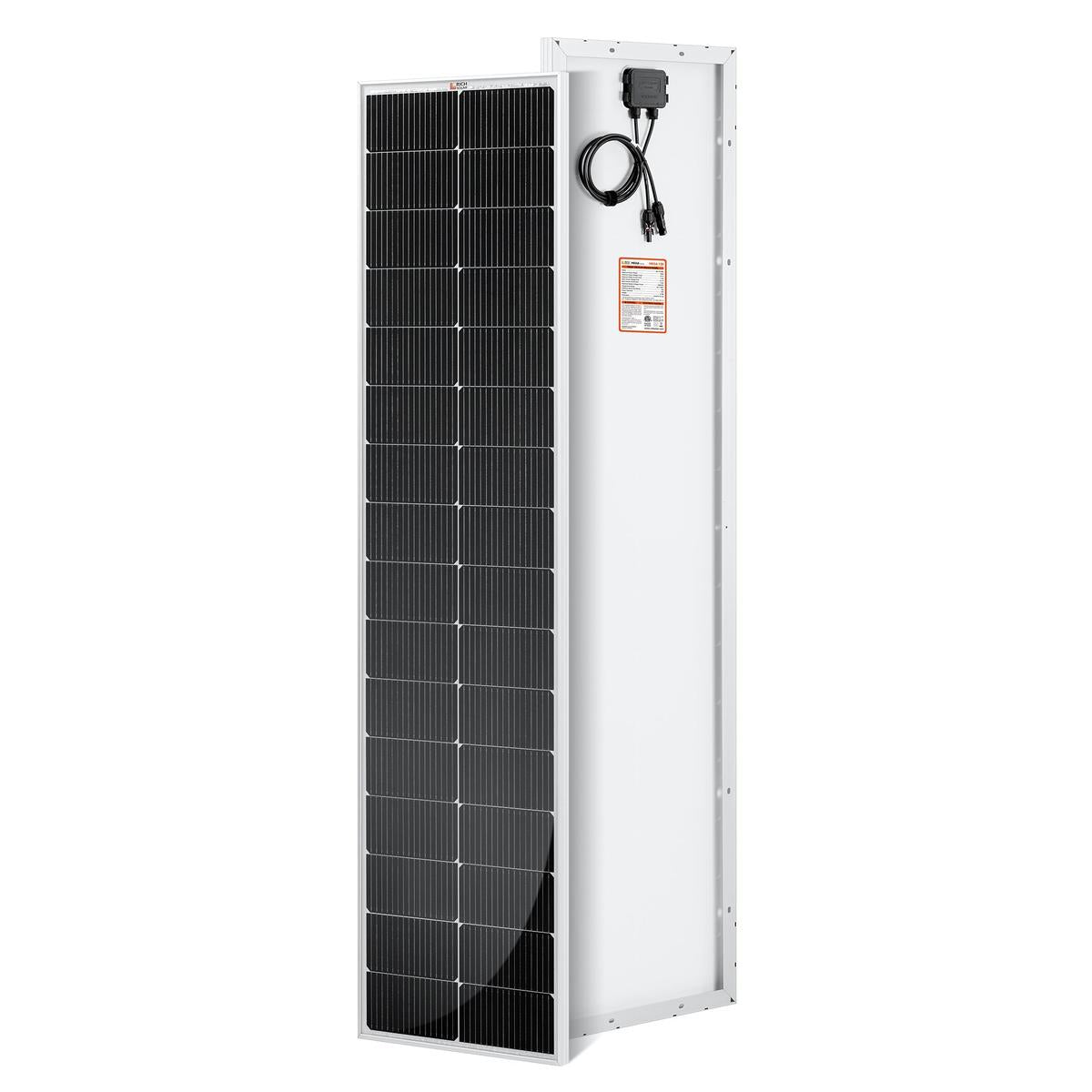 MEGA 130 SLIM | 130 Watt Slim Solar Panel | Compact 12V Narrow Panel for Vans, Campers, Boats | UL Certified-10