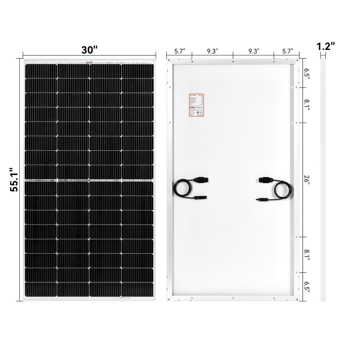 MEGA 220 | 220 Watt Solar Panel | Premium 12V Off-Grid Solar Panel for RVs, Cabins, Boats | 25-Year Output Warranty | UL Certified-4