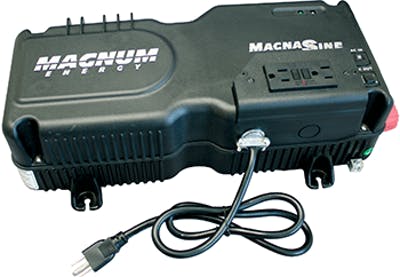 Magnum Energy 1000 Watt, 12 Volt Pure Sine Inverter, 120 VAC, w/50 Amp Charger, w/GFCI and 3 Ft. AC Cord