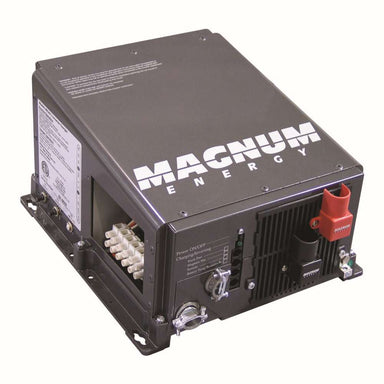 Magnum Energy ME Series ME3112-U 3100W 12VDC Modified Sine Inverter Charger shown as a black power unit with vents and terminals used for converting electrical power