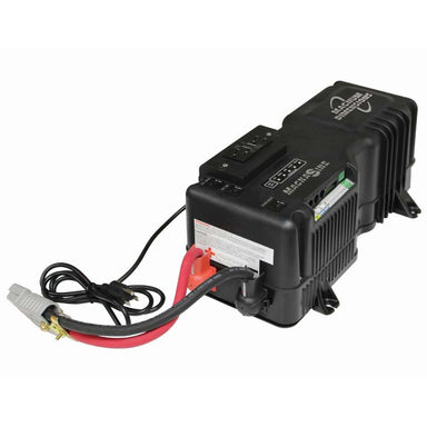 Magnum Energy MMSA Series MMSA1012-GL 1000W 12VDC Pure Sine Inverter Charger unit with thick red and black cables attached