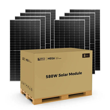 MEGA 580 BIFACIAL | 580 Watt Bifacial Solar Panel | Premium Grid-tie or Off-grid Solar Panel for Residential, Commercial, Agriculture | 25-Year Output Warranty | UL Certified-1