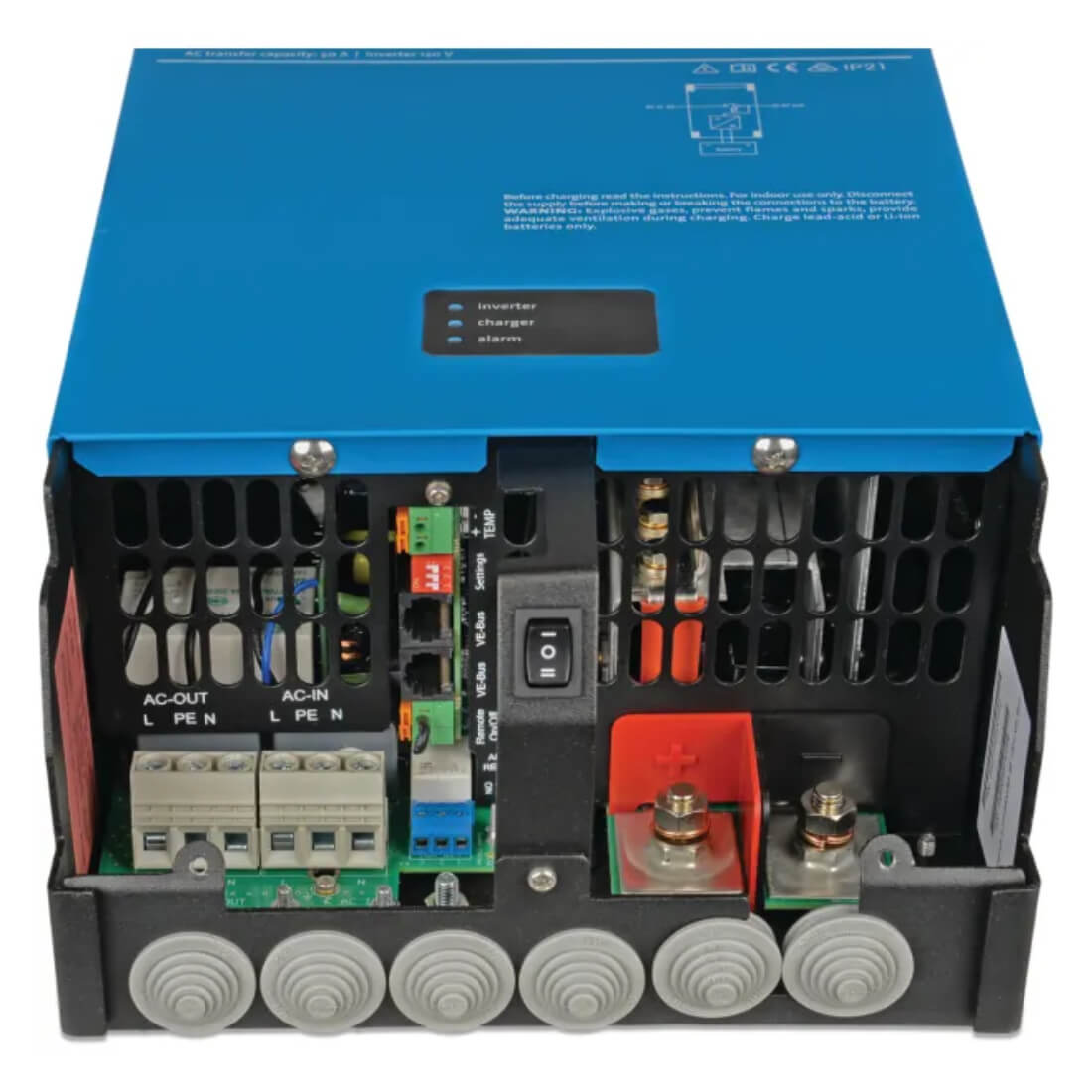 Multi Plus 12 2000 80-50 120V UL 458 Connection and Ports View