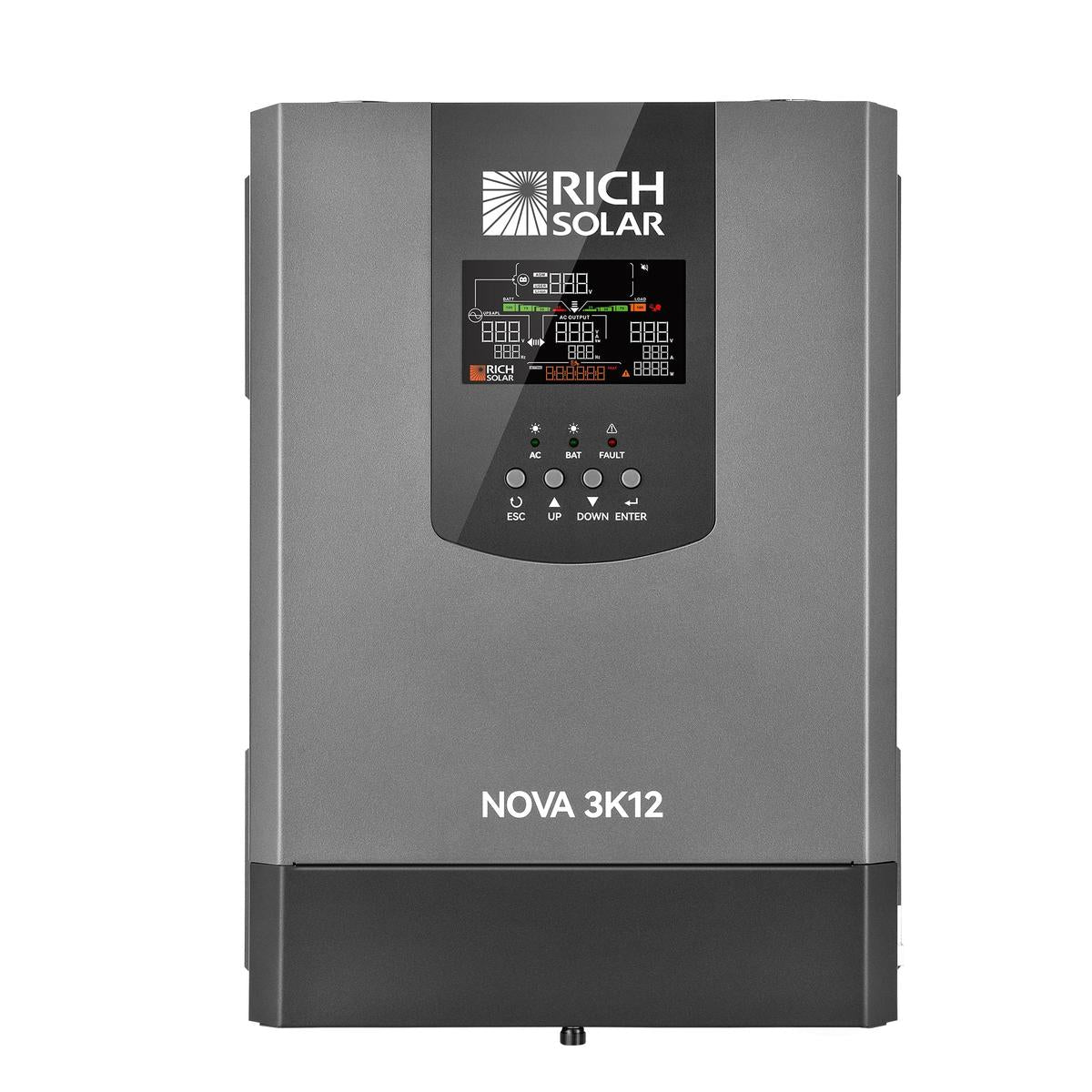 NOVA 3K12 | 3000W 12V Pure Sine Wave Inverter with Built-in Transfer Switch | UL458 Certified for RVs, Campers, Trailers, Vans-2