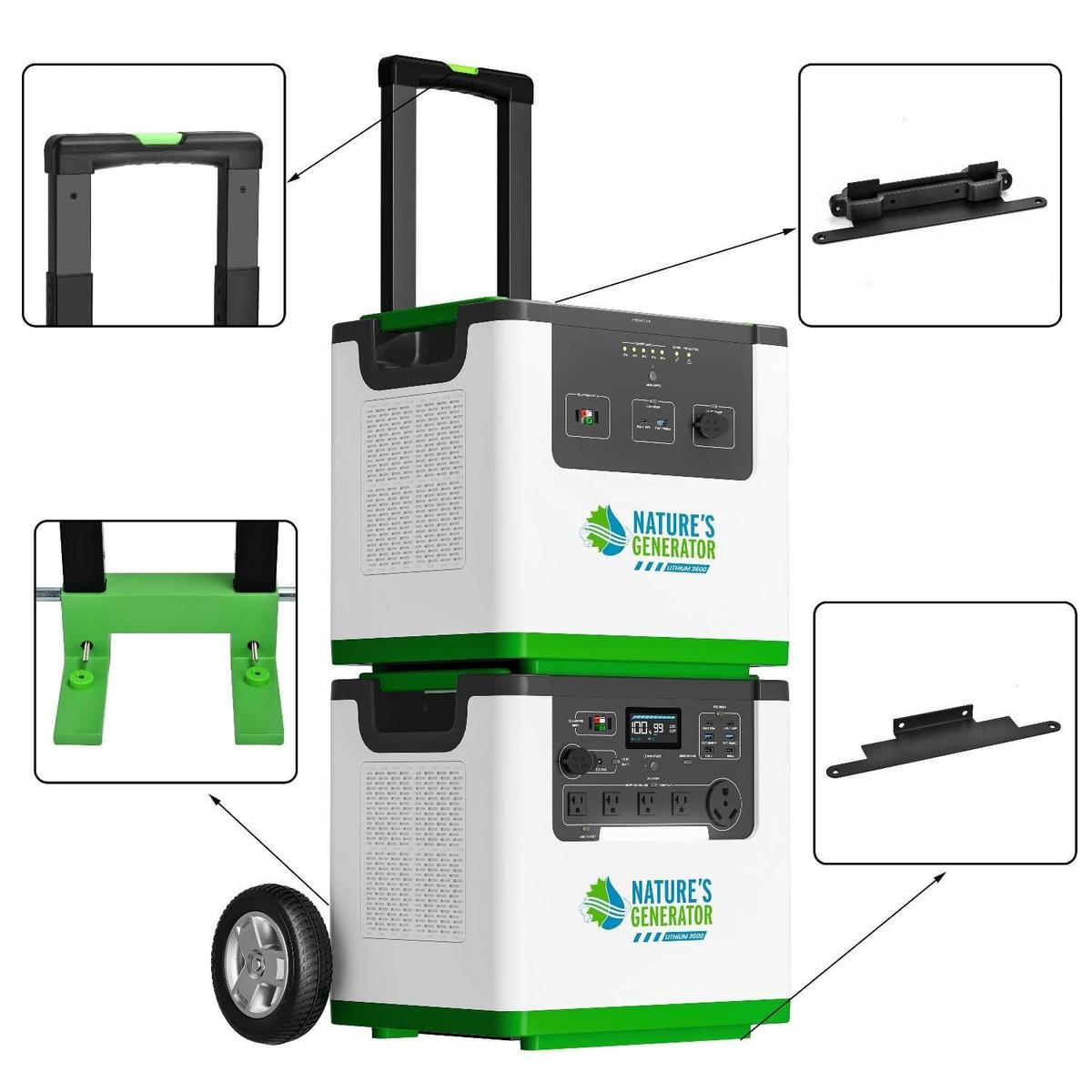 Nature's Generator Lithium 3600 Heavy Duty Cart-1