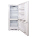 Open-door view of SunStar ST-10RF-W 10 cu.ft. DC/AC Refrigerator - White, revealing wire shelves, door bins, and separate freezer and refrigerator compartments
