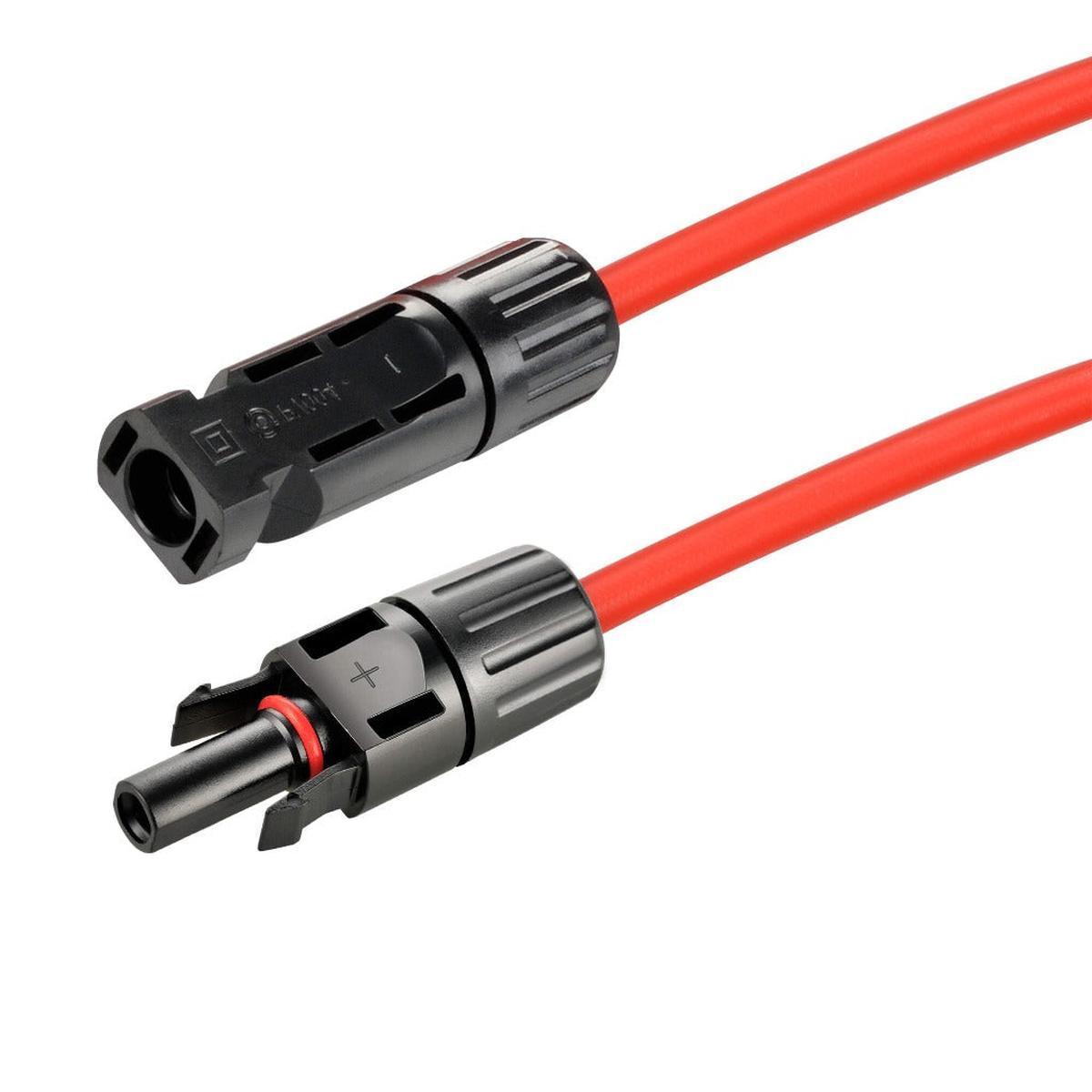 10 Gauge Solar Panel Extension Cable with Male and Female Solar Connector Ends | Pair of 10AWG Red and Black Extension Wire with Connectors on Both Ends | Choose Cable Length: 10ft, 15ft, 20ft, 30ft, 50ft, 75ft, 100ft-7