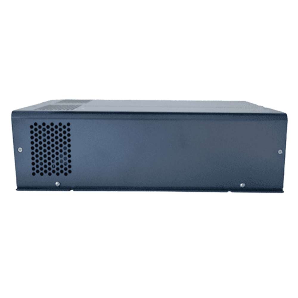 Samlex America PST Series PST-200S-24E 2000 Watts 24VDC Pure Sine Inverter - Export Version is shown from the opposite side with a smooth metal surface and round ventilation holes