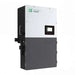 Side-angled view of the Fortress Power Envy True 12kW Solar Hybrid Inverter-ENVYTRUE12 mounted upright with a visible handle and digital interface