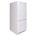 Side perspective of SunStar ST-10RF-W 10 cu.ft. DC/AC Refrigerator - White, emphasizing its depth, flat white sides, and sturdy build