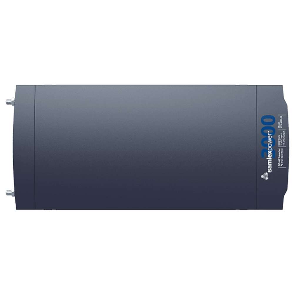 Side view of the Samlex America NTX Series NTX-3000-12 3000 Watts 12VDC Pure Sine Inverter with a smooth panel and mounting flanges