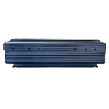 Side view of the Samlex America PST Series PST-100S-24E 1000 Watts 24VDC Pure Sine Inverter - Export Version highlighting its long rectangular shape and ribbed metal housing