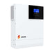 Side view shows theSRNE 5kW 48V Split Phase Off-Grid Solar Inverter/Charger-HF4850U80-H’s screen and cooling vent