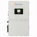 Sol-Ark 60kW Hybrid Inverter System is displayed vertically with a sleek industrial design, LED indicators, and a digital control panel at the center