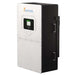 Sol-Ark 60kW Hybrid Inverter System is shown angled from the side, featuring a smooth gray faceplate, side ventilation, and visible control handles